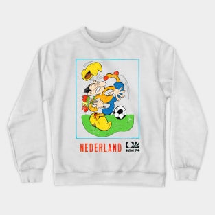 Nederland 74 / Vintage Faded-Style Football Design Crewneck Sweatshirt